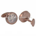 Fashion custom rose gold cufflinks,design your own floating locket cufflinks